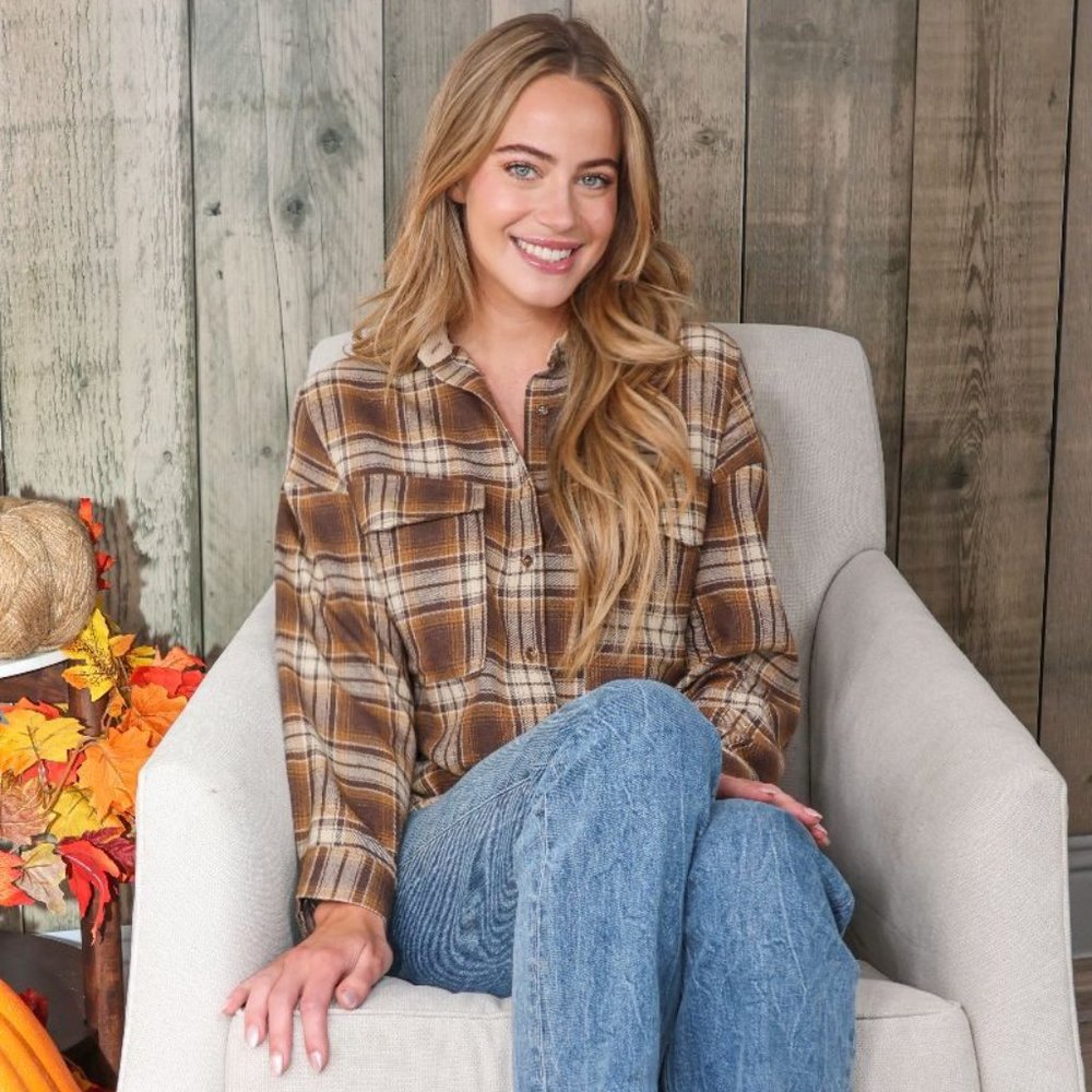 Shacket Plaid Flannel - Tawny